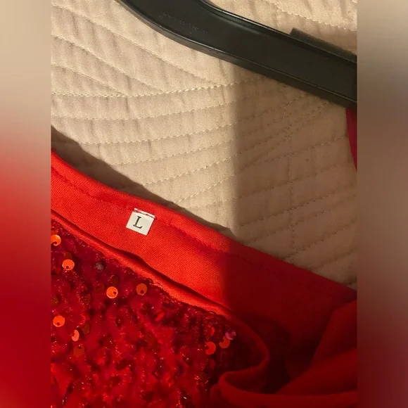 Joyfunear One Shoulder Wrap Split
Thigh Sequin Formal Dress - Picture 4 of 6